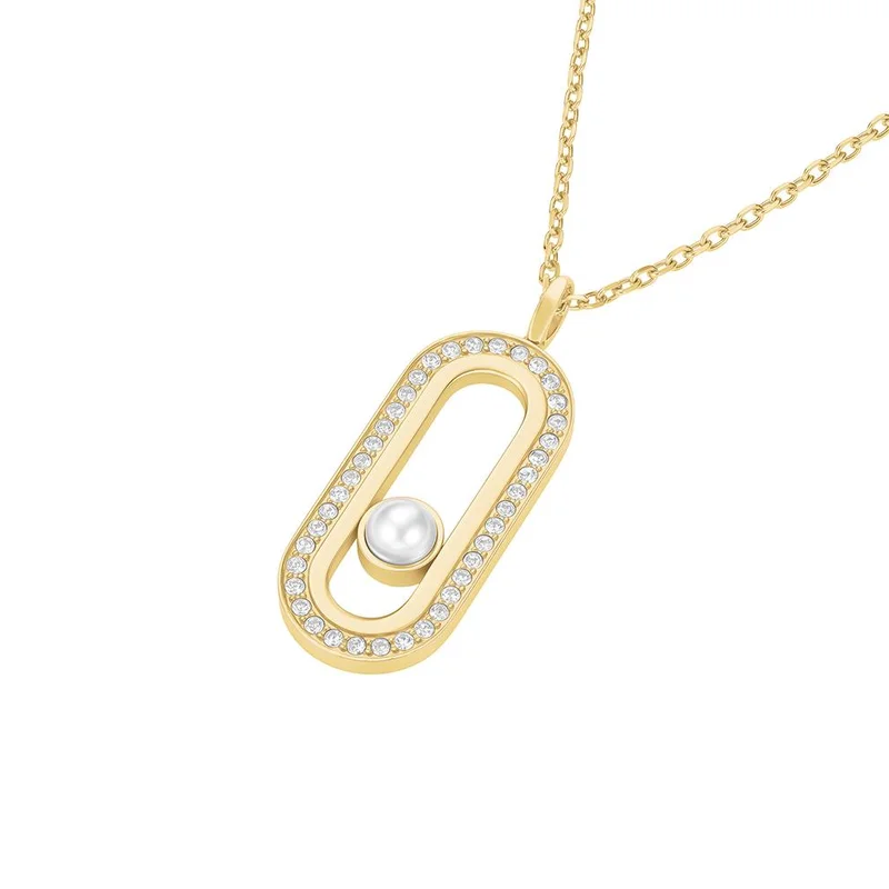 Rosefield Rosefield Modern Pearl Pendant Necklace Gold - JNPPG-J1293