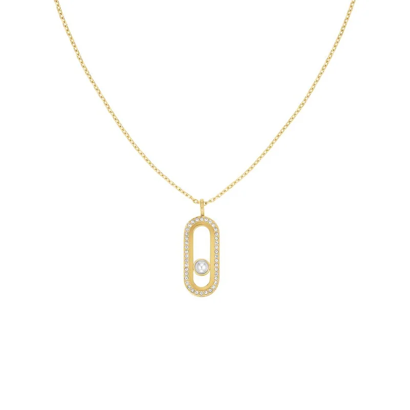 Rosefield Rosefield Modern Pearl Pendant Necklace Gold - JNPPG-J1293