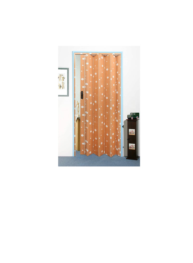 ROBUSTLINE Folding Door Sliding Peach Color with White Design - Image 3