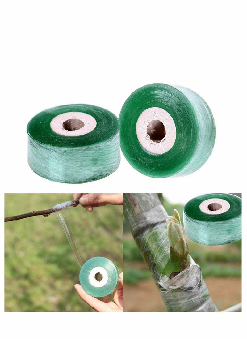 Generic Grafting Tape 4 PCS Grafting Tape, Stretchable Garden Grafting Tape Plants Repair Tapes Secateurs Engraft Branch Gardening Bind Belt for Floral Fruit Tree and Poly Budding Tape - Green  - Image 2