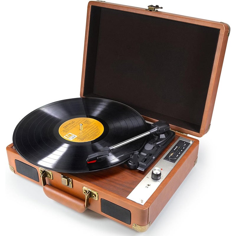 Retro Vinyl Record Player Bluetooth Speaker Gramophone Living Room Decoration Antique-Style Home European-Style Gift Vinyl - Image 2