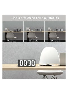 Generic Digital Alarm Clock with Dimmable Brightness, Alarm Clock with Sound Control and Snooze Mode, Date and Temperature Display, Suitable for Bedroom, Office  - Image 3