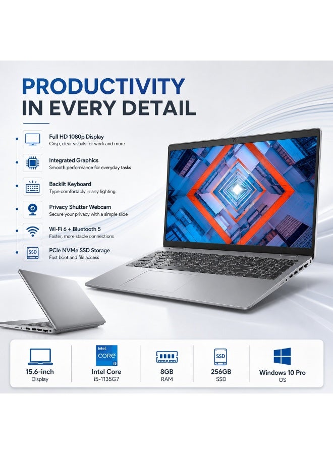 High Performance Business Laptop 14-Inch Display Core i5 Processor 16GB RAM 512GB SSD Integrated Graphics with 3 Free Gifts Backpack Wireless Mouse and Stand - Image 5