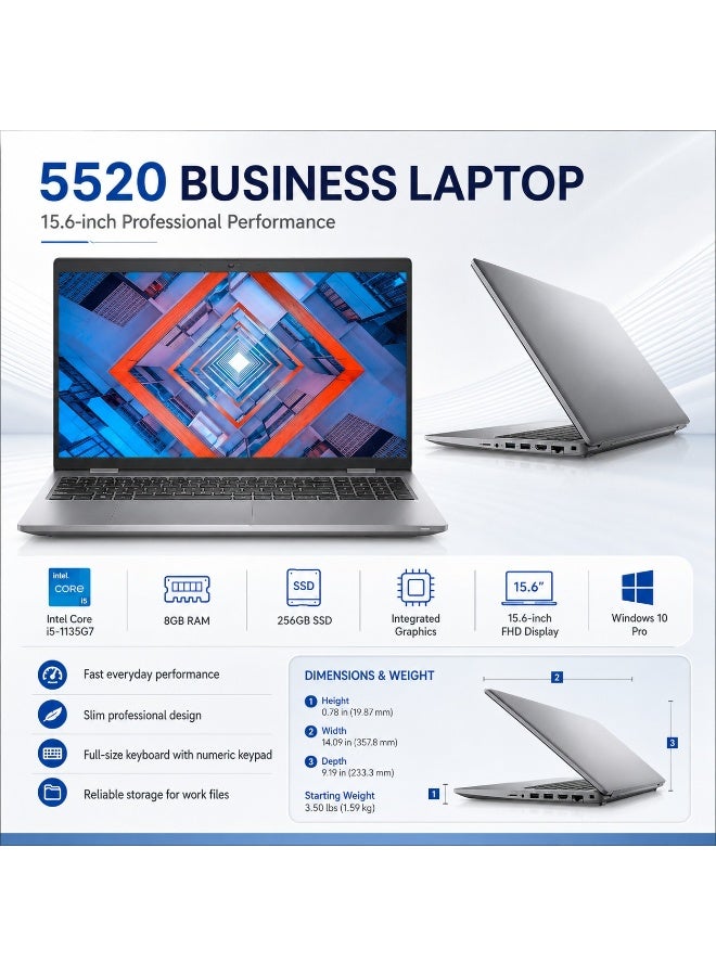 High Performance Business Laptop 14-Inch Display Core i5 Processor 16GB RAM 512GB SSD Integrated Graphics with 3 Free Gifts Backpack Wireless Mouse and Stand - Image 2