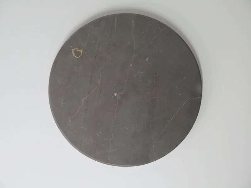 ميسي Special Chamfer Cut Round Decorative Dark Sand Color Natural Marble Stone