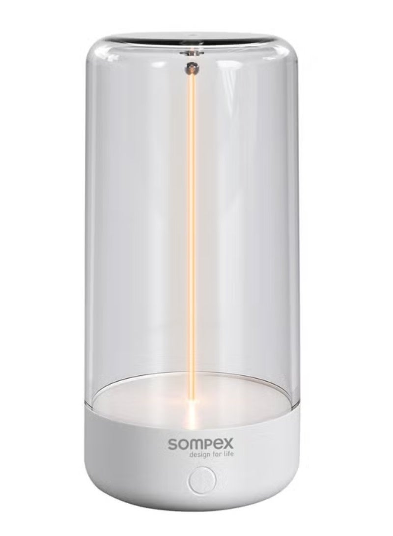 Sompex Pulse Compact Rechargeable Table Lamp | Sleek & Portable LED Light | IP54 (water-resistant) | Brightness memory function | Indoor & Outdoor Use | 3 warm light | 14.5 cm Height - White - Image 4