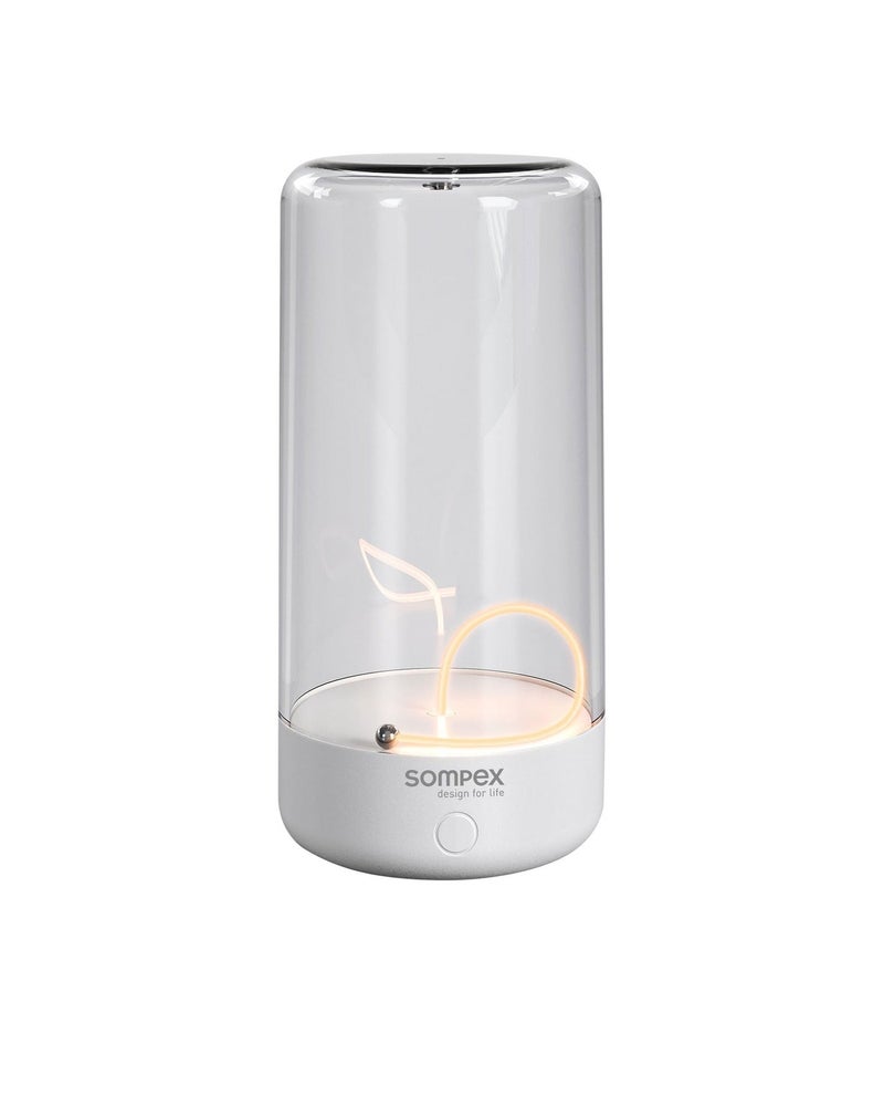 Sompex Pulse Compact Rechargeable Table Lamp | Sleek & Portable LED Light | IP54 (water-resistant) | Brightness memory function | Indoor & Outdoor Use | 3 warm light | 14.5 cm Height - White - Image 1