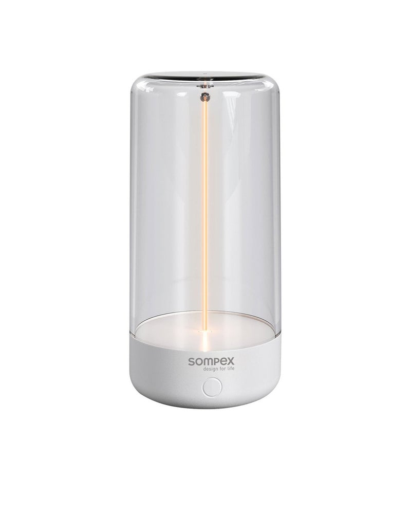 Sompex Pulse Compact Rechargeable Table Lamp | Sleek & Portable LED Light | IP54 (water-resistant) | Brightness memory function | Indoor & Outdoor Use | 3 warm light | 14.5 cm Height - White - Image 5
