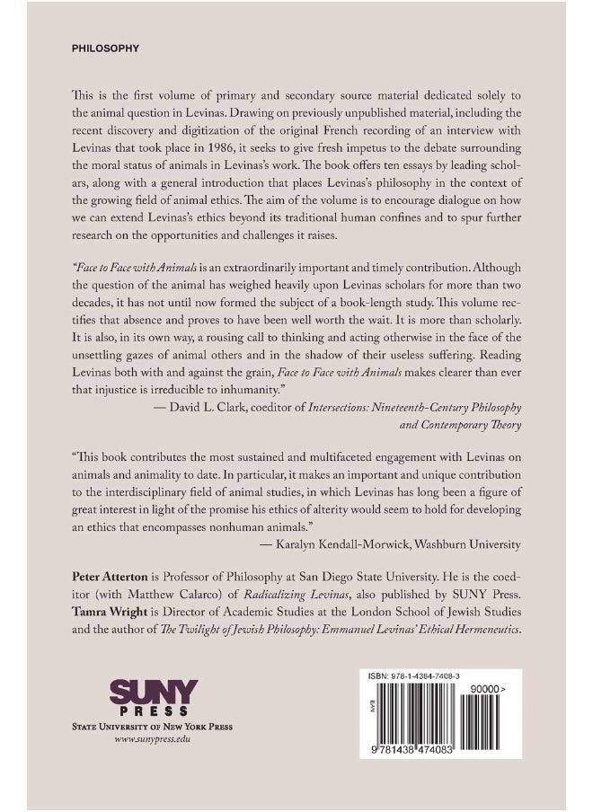 null - State University of New York Press Face to Face with Animals: Levinas and the Animal Question - Image 1