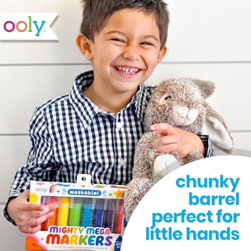 Ooly Thick Washable Toddler Markers with Jumbo Grip, Mighty Mega Triangle Tip Markers for Toddlers with Jumbo Barrel, Perfect for Little Hands - TRIANGLE TIP - Image 5