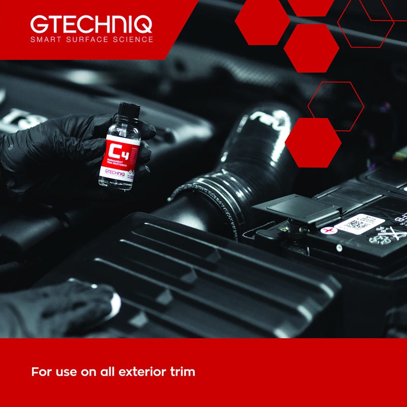 Gtechniq C4 Permanent Trim Restorer 15ml - Revitalize Tired, Faded, Discoloured Car and Vehicle Trim - Premium Weather Protection, UV Resistant, Leaves No Unattractive Gloss - 2 Year Durability - Image 4