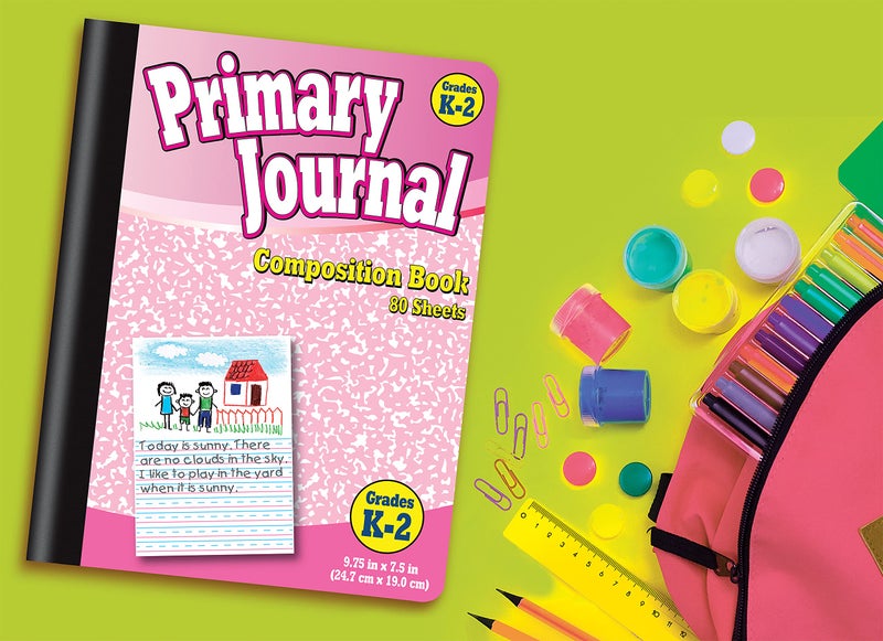 Better Office Products Primary Journal, Hardcover, 4 New Fun Colors, Primary Composition Book Notebook, Grades K-2, 80 Sheet, One Subject, 9.75" x 7.5", 4 Pack - Image 5