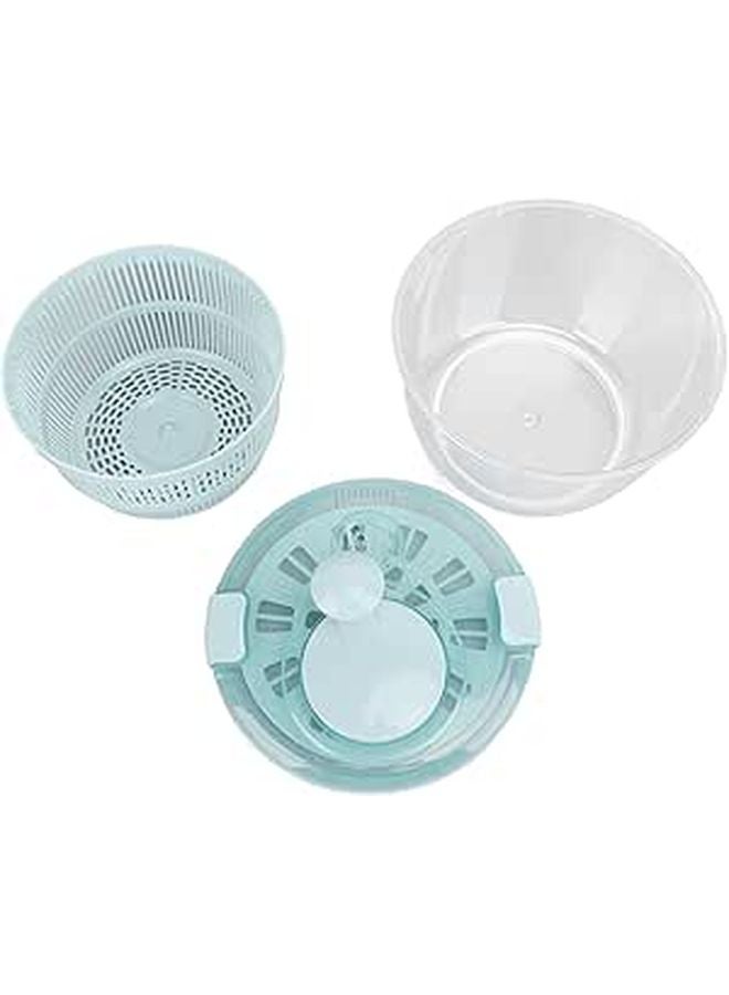 Lake Blue 5L One Handed Manual Salad Spinner Washer for Vegetables Fruit Lettuce - Image 1
