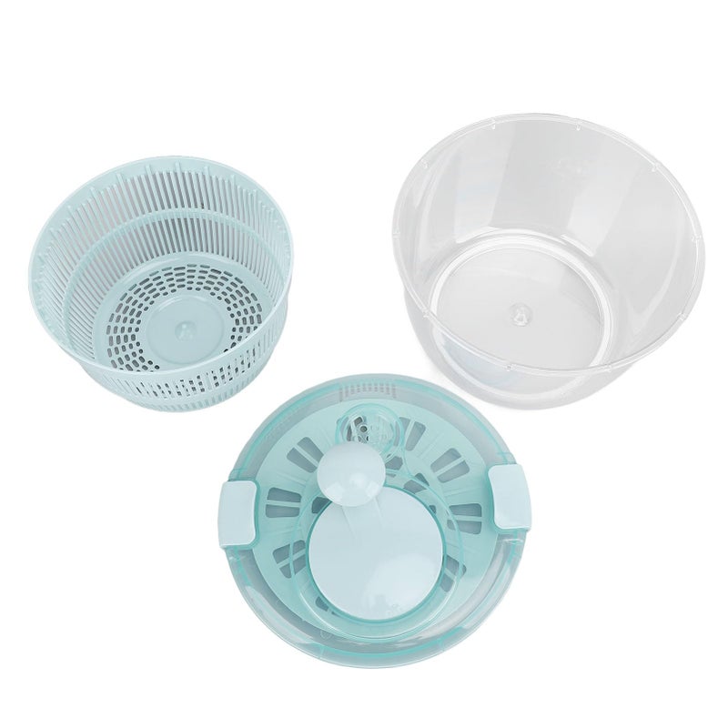 Lake Blue 5L One Handed Manual Salad Spinner Washer for Vegetables Fruit Lettuce - Image 2