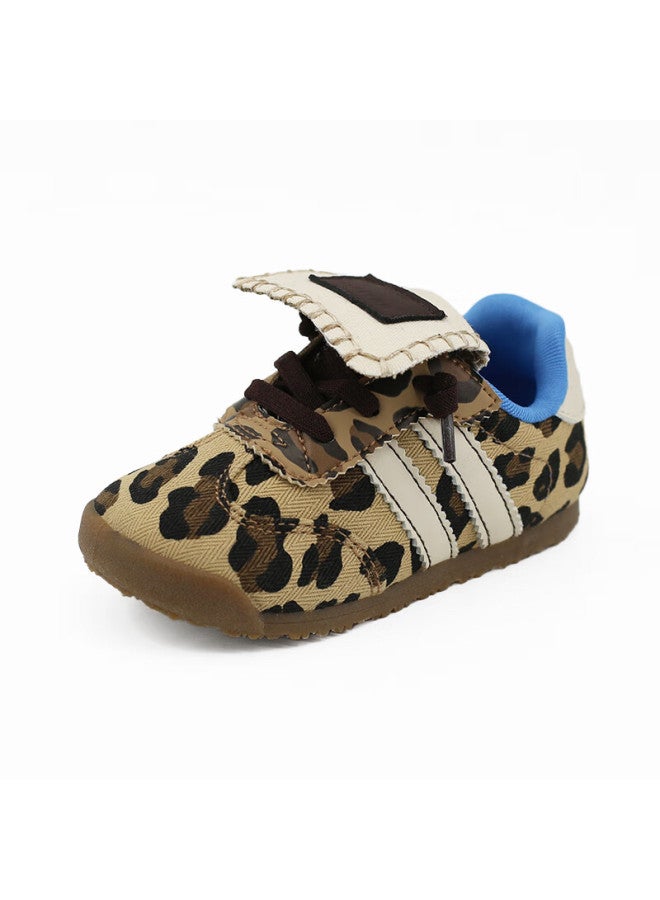 Topstar Kids Sports Shoes 26 Spring New Boys Durable Running Shoes Girls Casual Outdoor Training Shoes Leopard Print 31 - Image 3