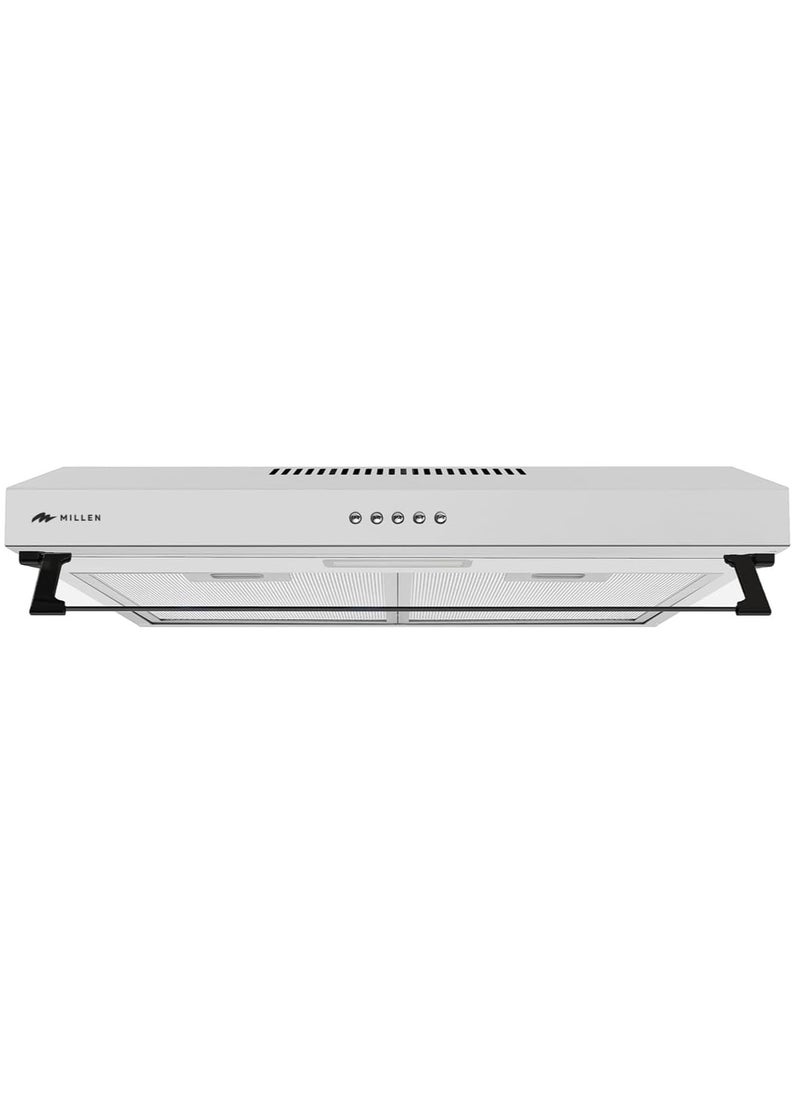 MILLEN - MILLEN 60cm Under Cabinet White Range Hood - MKH 603 WH, 3 Year Warranty - Image 1