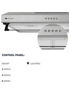 MILLEN 60cm Under Cabinet White Range Hood  - Image 4