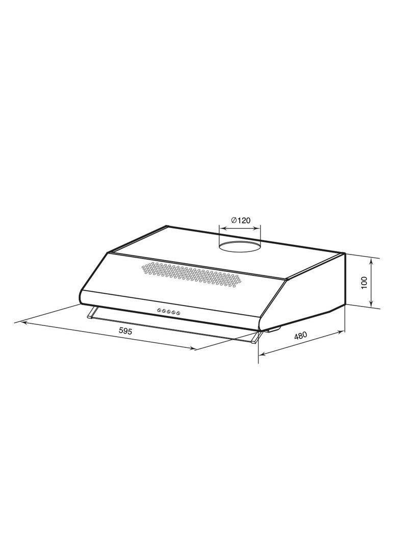 MILLEN - MILLEN 60cm Under Cabinet White Range Hood - MKH 603 WH, 3 Year Warranty - Image 1