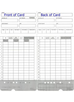 300 Time Cards For Upunch Hn2000 Hn2500 Hn4000 Hn4500 Autoalign Calculating Time Clock And More Hntc2 Uptc2000 Compumatic Compatible