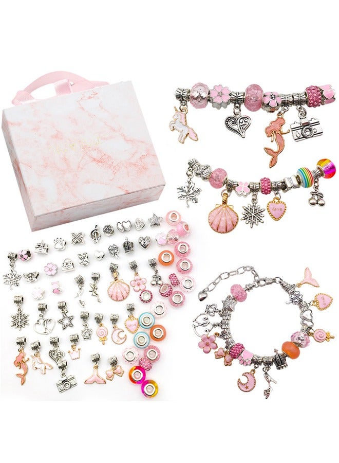 JCB CHIC طقم صنع المجوهرات الساحرة، طقم صنع الأساور للبنات من 8-12 سنة، جاهز للهدية، ممتع وسهل الصنع، 63 قطعة لطيفة متلألئة تلهم الإبداع والتعبير عن الذات (HK485) - Image 1