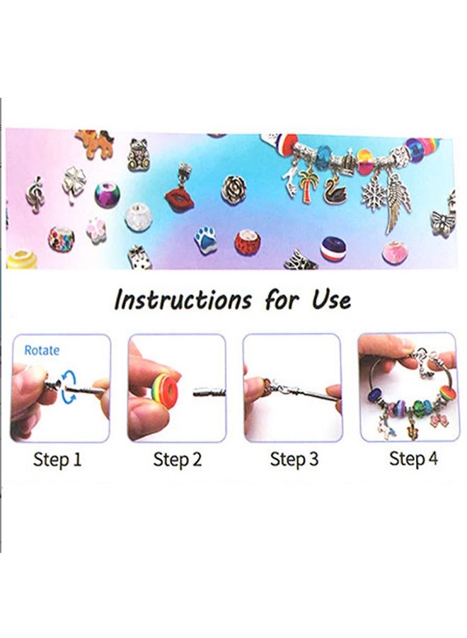 JCB CHIC طقم صنع المجوهرات الساحرة، طقم صنع الأساور للبنات من 8-12 سنة، جاهز للهدية، ممتع وسهل الصنع، 63 قطعة لطيفة متلألئة تلهم الإبداع والتعبير عن الذات (HK485) - Image 4