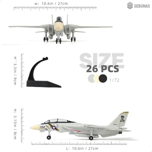 SEBUNAS مجموعة نموذج طائرة مقاتلة SEBUNAS F14 Tomcat 3D سريعة البناء - Image 5