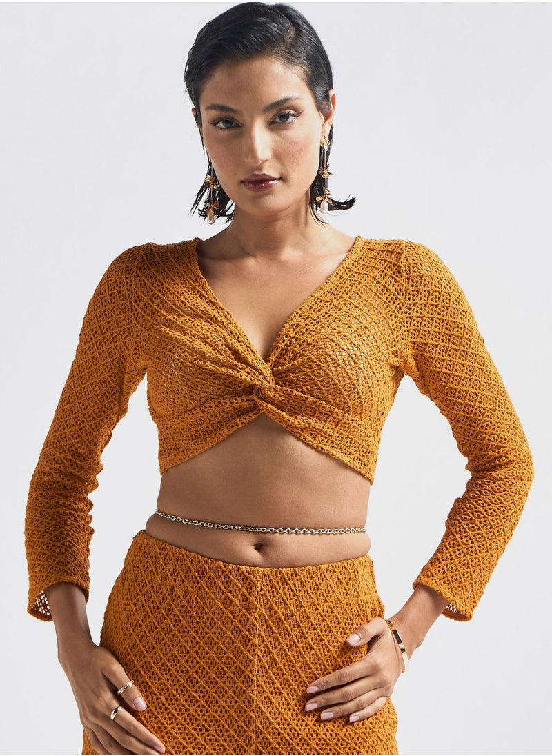 FAV Twist Front Crop Top  - Image 1