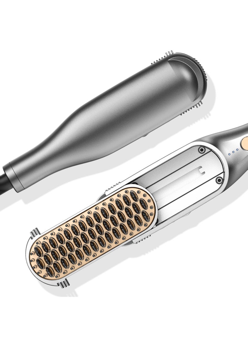 general Retractable Mini Portable Hair Straightening Comb with Multiple Temperature Settings Hair Straightener Comb UK Plug - Image 2