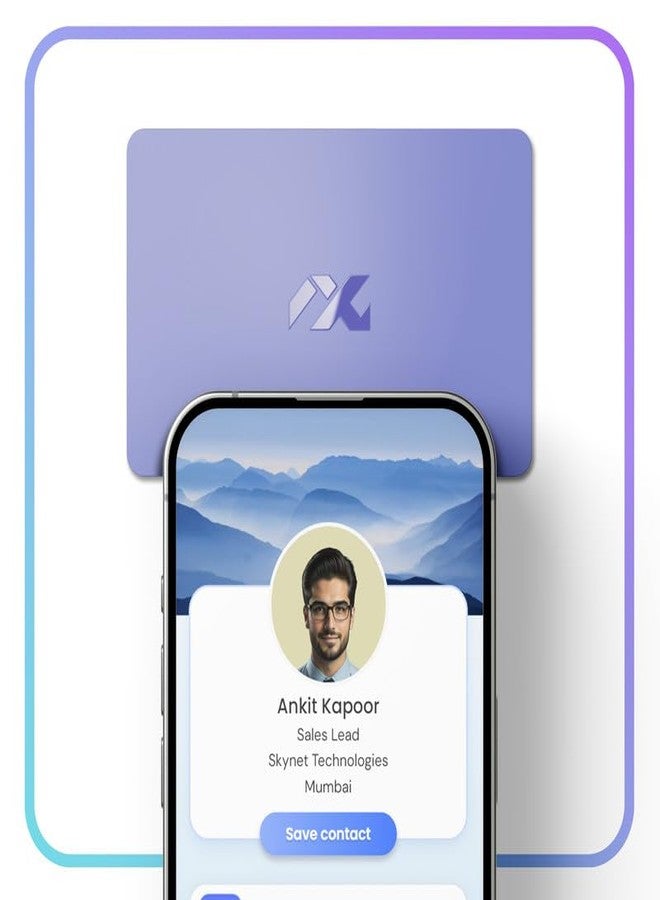 Nxt Cards Premium Business Card - NFC & QR Enabled - Purple - Digital Visiting Card - Just Tap to Share Contact - Smart Networking Card with Advanced NFC Technology - Image 2