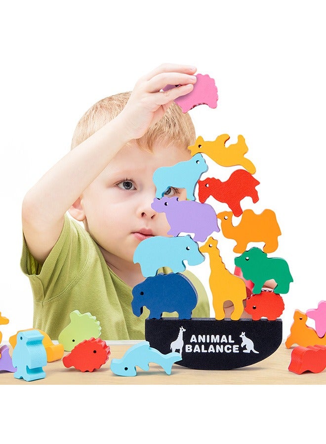 general Colorful building blocks children's toys baby zoo balance beam seesaw stacked high building blocks early education educational toys - Image 4