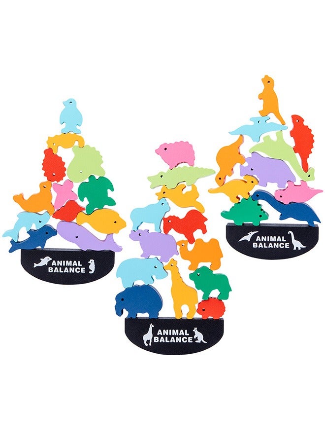 general Colorful building blocks children's toys baby zoo balance beam seesaw stacked high building blocks early education educational toys - Image 2