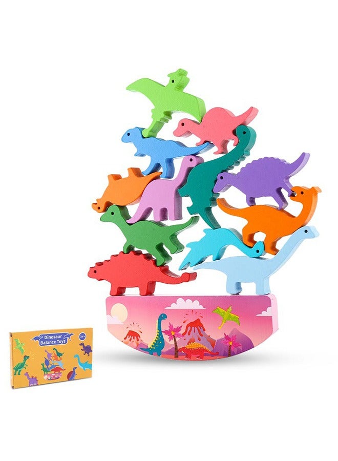 general Colorful building blocks children's toys baby zoo balance beam seesaw stacked high building blocks early education educational toys - Image 1
