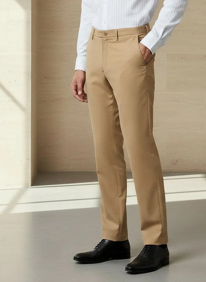 Splash FAV Regular Fit Flexi Waist Formal Trousers