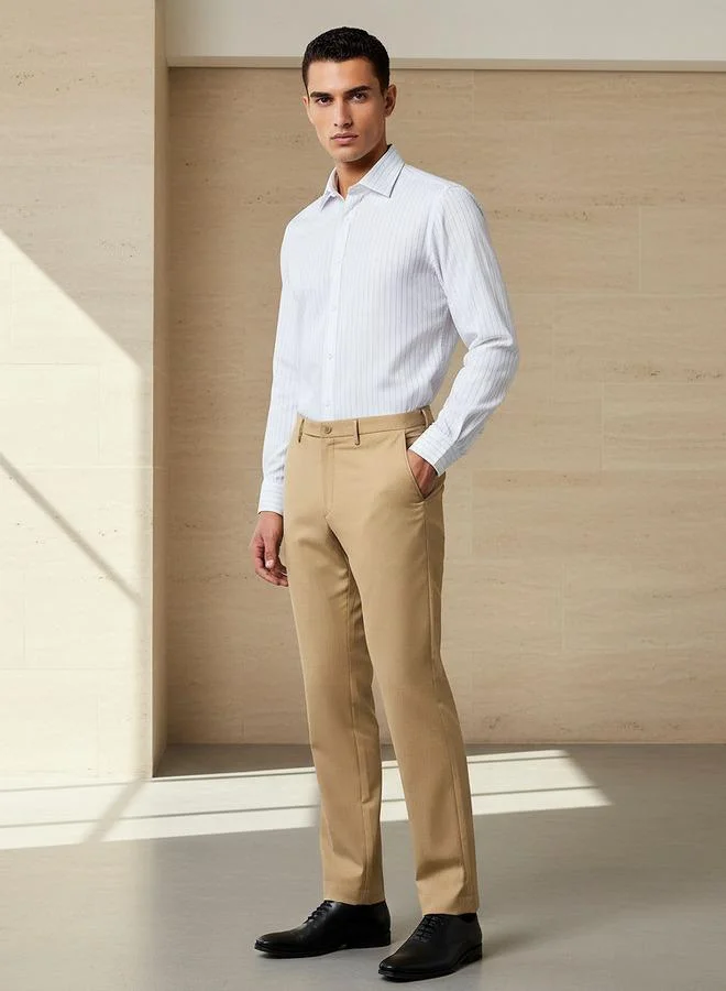 Splash FAV Regular Fit Flexi Waist Formal Trousers