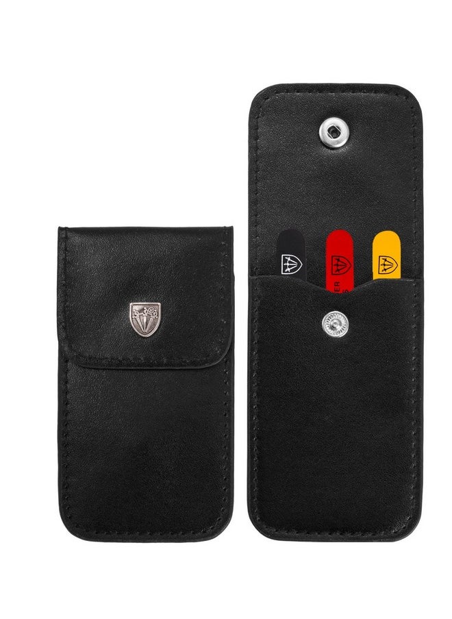 3 Swords Germany Swords Germany Brand Quality Professional Stainless Steel Precision Tweezer Set “Germany” Slanted Straight Pointed Eyebrows Hair Synthetic Leather Case Manicure Pedicure By 3 Swords (005342)  - Image 4