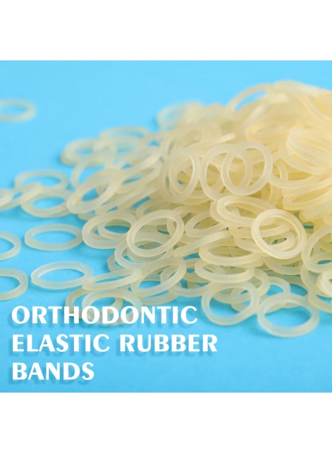 kunshao 500 PCS Rubber Bands for Braces, Elastics for Braces Monkey 4.5 Ounces,Heavy Rubber Traction Bands 3/8" (100 Pieces/Pack) - Image 1