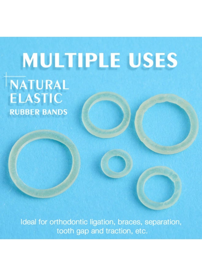 kunshao 500 PCS Rubber Bands for Braces, Elastics for Braces Monkey 4.5 Ounces,Heavy Rubber Traction Bands 3/8" (100 Pieces/Pack) - Image 2