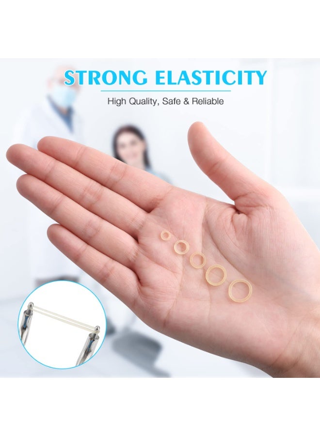 kunshao 500 PCS Rubber Bands for Braces, Elastics for Braces Monkey 4.5 Ounces,Heavy Rubber Traction Bands 3/8" (100 Pieces/Pack) - Image 4