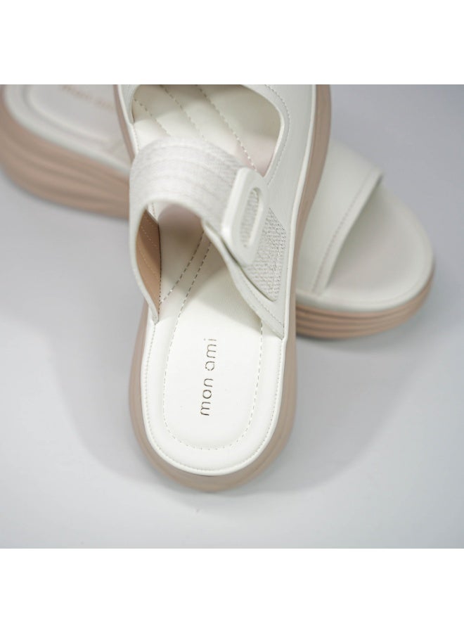 Mon Ami Women’s Platform Slide Sandals | Lightweight Comfort Slip On Wedge Sandals | Cushioned Open Toe Casual Walking Slippers | Soft Support Fashion Sandals for Daily Wear Travel Outdoor Use | Premium Comfort Ladies Footwear - Image 3