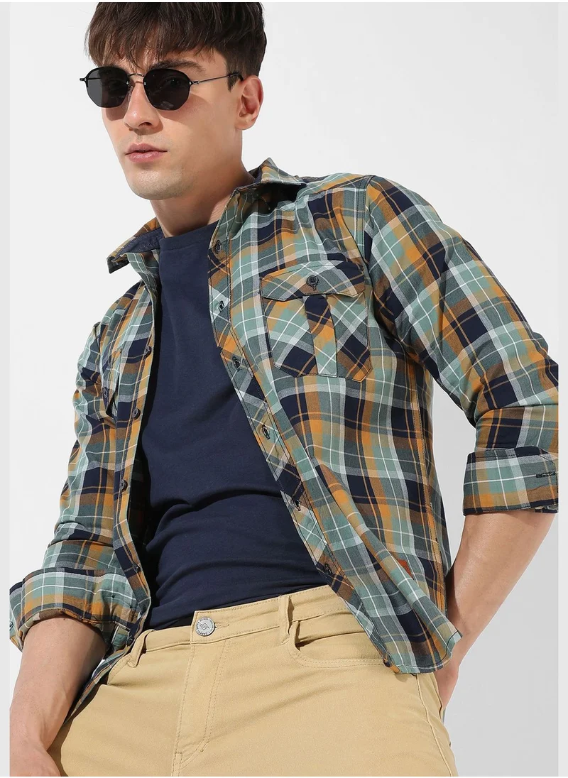 Campus Sutra Men's Checkered Casual Shirt