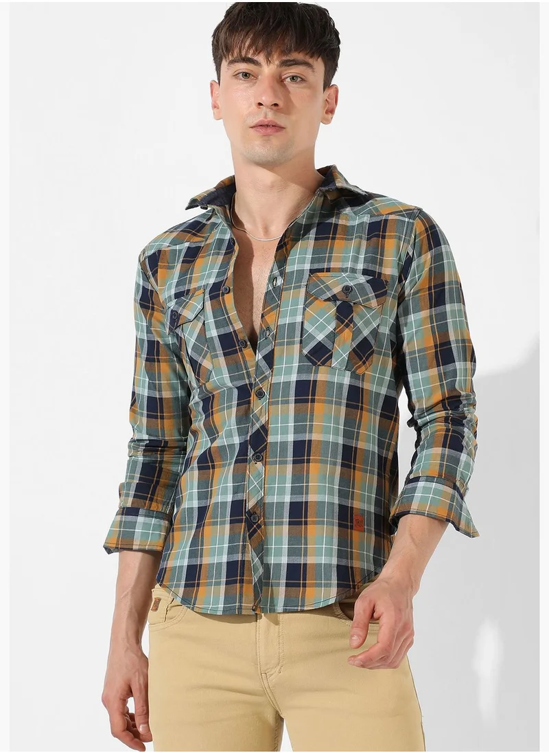 Campus Sutra Men's Checkered Casual Shirt