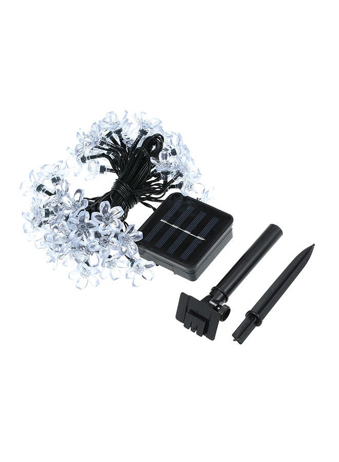 NIBEMINENT 50 LED Lantern Rope Solar String Lights Black/White 23feet - Image 1