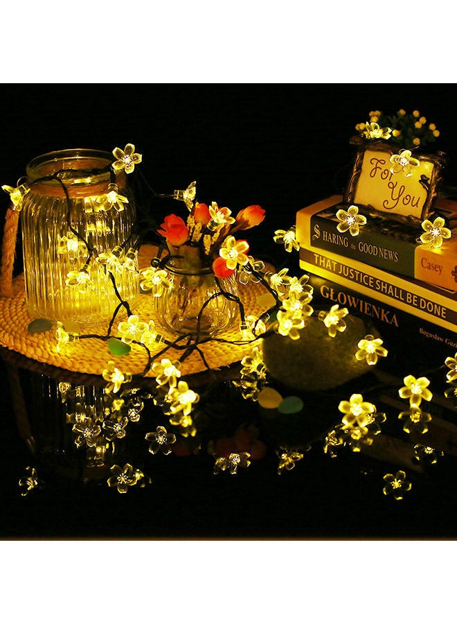 NIBEMINENT 50 LED Lantern Rope Solar String Lights Black/White 23feet - Image 4