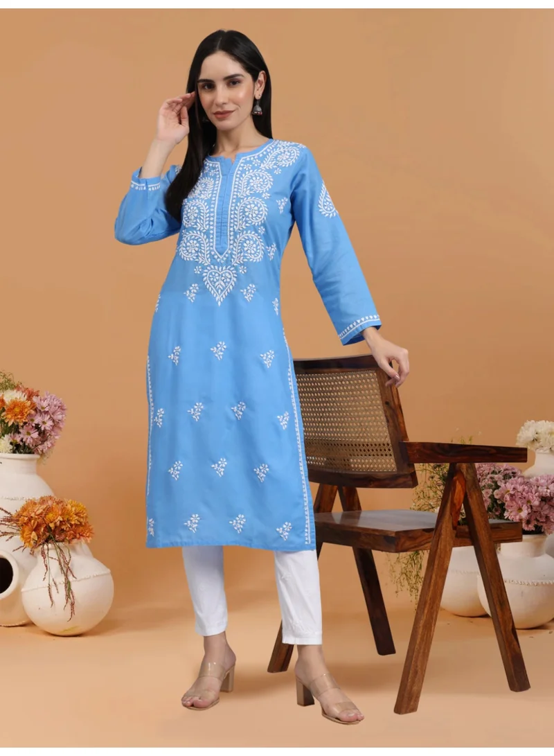 الايا كورتا شيكانكاري قطنية مطرزة يدويًا للسيدات -AL3997