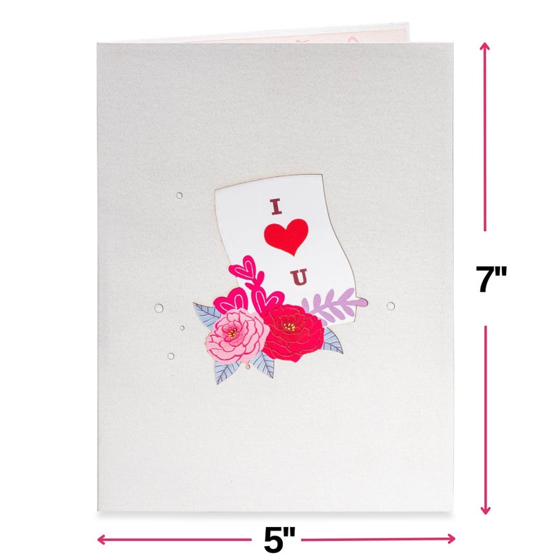 Paper Love 3D Love Typewriter Pop Up Valentines Day Card, Gift for Valentines Day, Mothers Day, Birthday, Wedding, Anniversary, All Occasion - 5" x 7" Cover - Includes Envelope and Note Tag - Image 5