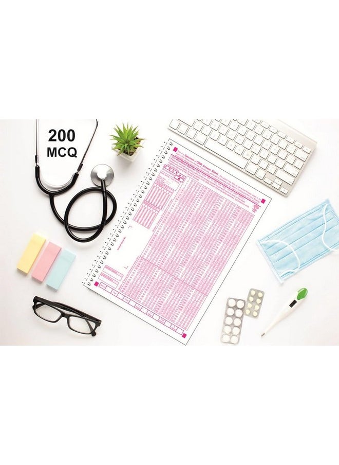amblitz - amblitz OMR Sheet | For NEET exam | 200 MCQ | For Practice - 50 Sheets | Pack of 2 Spiral Notebook | Helps in Time Management | - Image 1