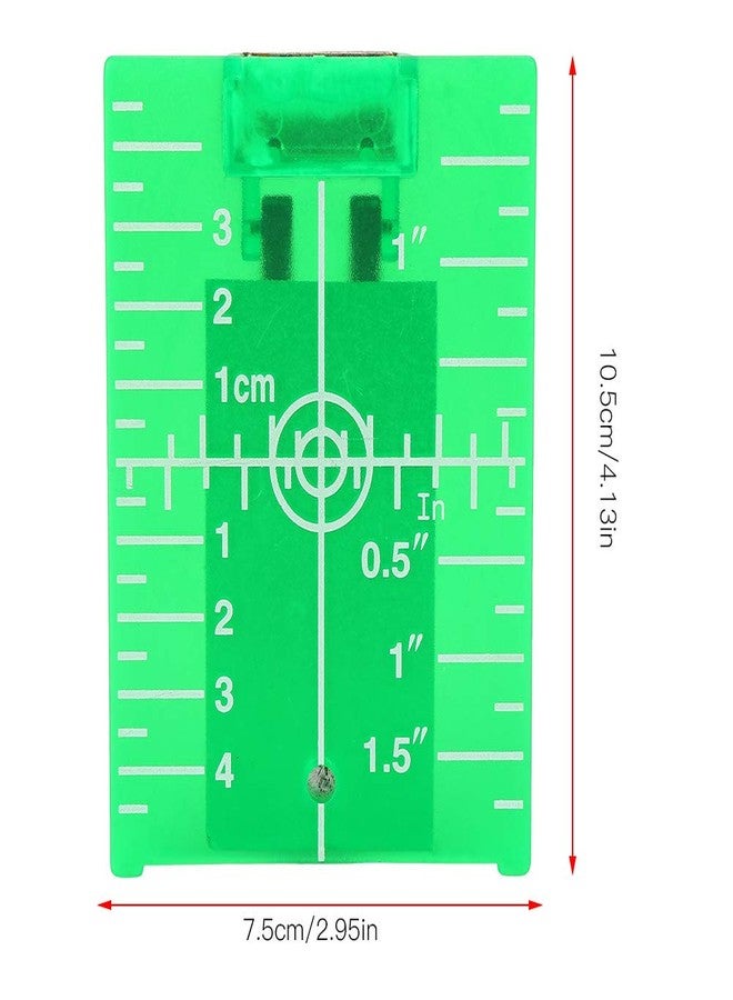 BORDSTRACT Laser Level Target Plate, Double Scale Cross Line Laser Level Meter, Foldable Magnetic Floor Laser Target Card Plate Passive Reflector (Green) - Image 3