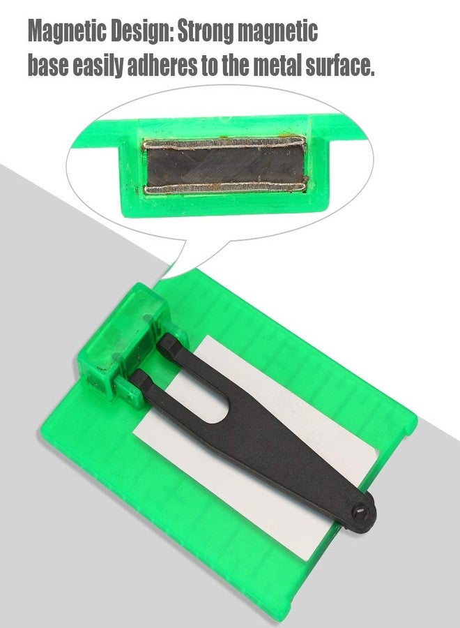 BORDSTRACT Laser Level Target Plate, Double Scale Cross Line Laser Level Meter, Foldable Magnetic Floor Laser Target Card Plate Passive Reflector (Green) - Image 5