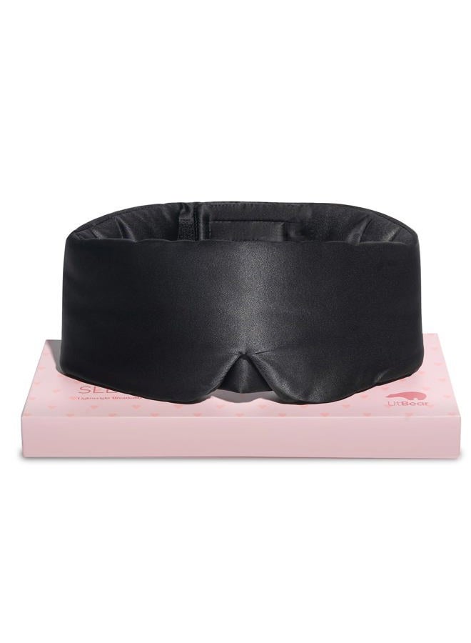 LitBear Silk Sleep Mask Black - Image 1
