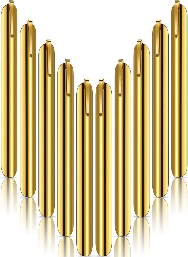 Chumia مكسرات للطاولات، مكانس فتات الخبز من الفولاذ المقاوم للصدأ للطاولات في المطاعم والمنازل، أدوات ملحقات للخدم والنُدُل (ذهبي، 10) - Image 1